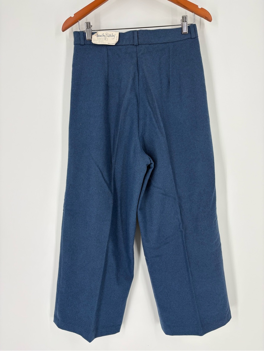 VTG DVF Old Money Wide Leg Cropped Pleated High Rise Trouser Pant NWT Women 12 - Picture 10 of 16